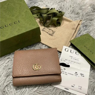グッチ(Gucci)のGUCCI グッチ 財布〔GG マーモント〕レザー 三つ折りウォレット箱あり(財布)