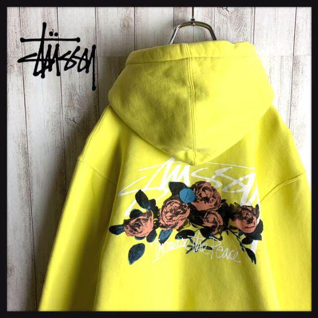 STUSSY   希少カラーステューシーバックプリント パーカー