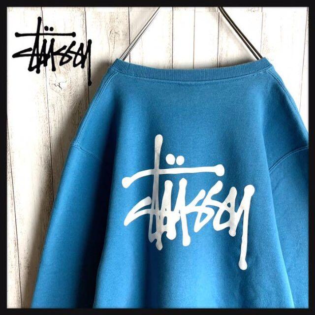 即完売】希少カラー STUSSY バックプリント スウェット 入手困難 S-M-