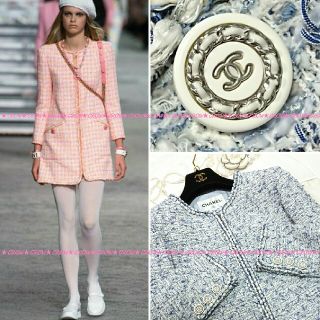 シャネル(CHANEL)のシャネル ジャケット／コート／ワンピース❤️おリボンツイード／タグ付き未使用品❤(ノーカラージャケット)