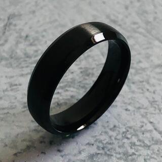 【R29】ブラック　6ｍｍ　指輪　 リング　メンズ(リング(指輪))