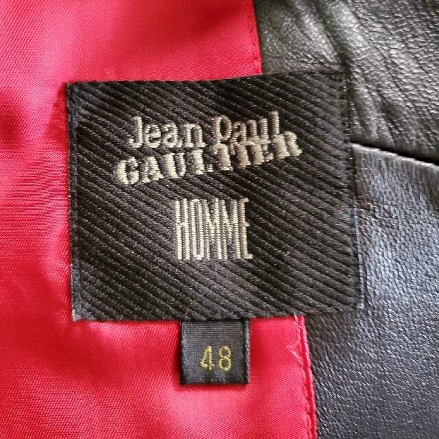 Jean-Paul GAULTIER(ジャンポールゴルチエ)のゴルチェ HOMME シングルライダース メンズのジャケット/アウター(レザージャケット)の商品写真