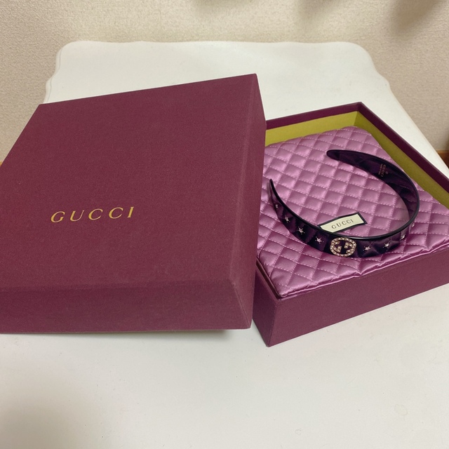 Gucci   GUCCI クリスタル インターロッキングG ヘアバンドの通販 by