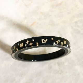 ルイヴィトン LOUIS VUITTON ブラスレ アンクルージョン アールデコ M65292 モノグラム バングル プラスチック ブラック