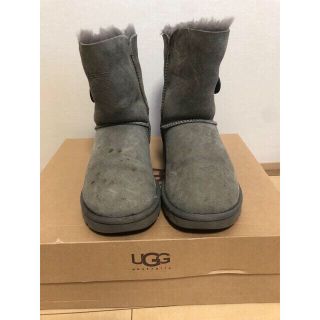 UGG ムートンブーツ　ベイリーボタン　グレー　22cm(ブーツ)