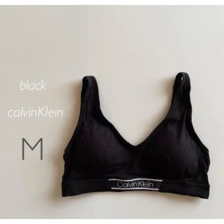 カルバンクライン(Calvin Klein)のカルバンクライン　ブラレット　Mサイズ　black ブラトップ　ノンワイヤー(ブラ)