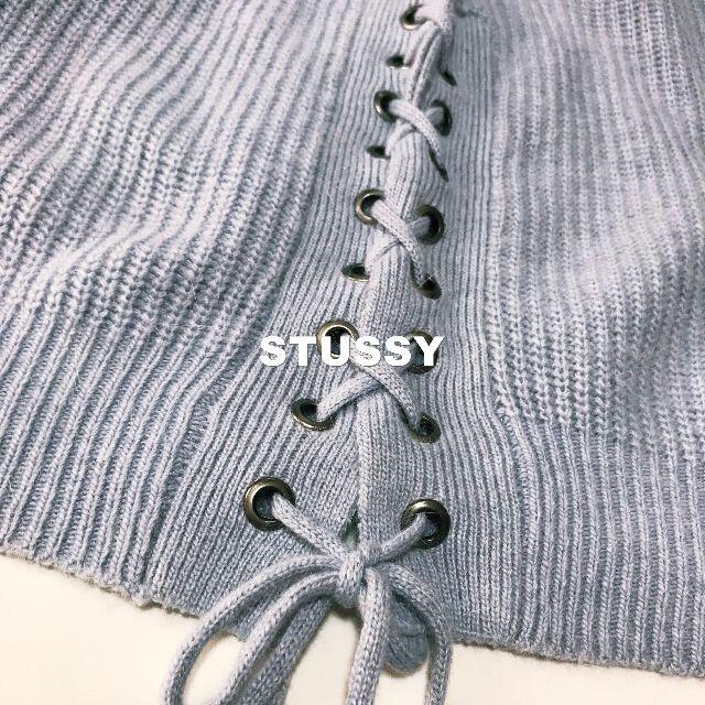 STUSSY(ステューシー)の【STUSSY WOMAN】サイドレースアップ アンゴラ ニット タグ付未使用品 レディースのトップス(ニット/セーター)の商品写真