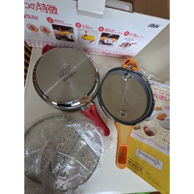 【がかりで】 未使用 松居一代プロデュース圧力鍋3.0リットル Magic Cookingの通販 by Midoli's shop|ラクマ ガラス