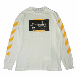 オフホワイト(OFF-WHITE)のOFF-WHITE オフホワイト 長袖Ｔシャツ L【新古品】【未使用】【中古】(Tシャツ/カットソー(七分/長袖))