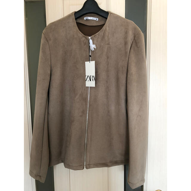 ZARA フェイクスエードジャケット L(US L)　ミンク