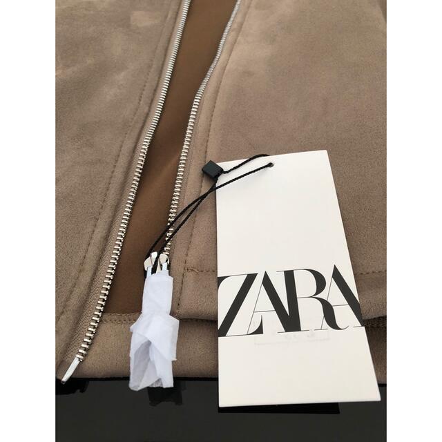 ZARA フェイクスエードジャケット L(US L)　ミンク