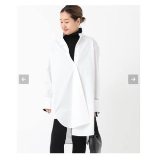 ドゥーズィエムクラス(DEUXIEME CLASSE)の美品 Deuxieme Classe 【CINOH/チノ】 ホワイトロングシャツ(シャツ/ブラウス(長袖/七分))