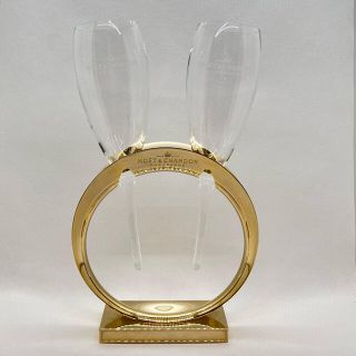 モエエシャンドン(MOËT & CHANDON)の【展示未使用品】モエシャンドン　グラス　スタンド付き　ペアグラス(グラス/カップ)