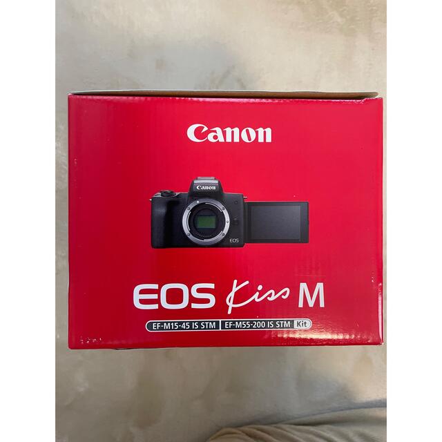 Canon EOS KISS M Wズームキット BK 新品 - ミラーレス一眼