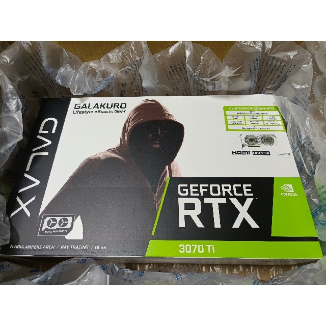 保証あり 新品未開封 玄人志向 GK-RTX3070Ti-E8GB/WHITE