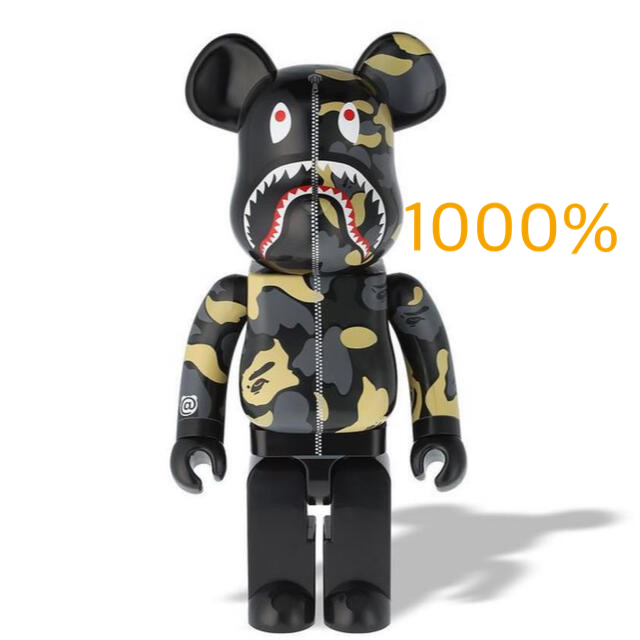 A BATHING APE(アベイシングエイプ)のシゲたん様専用 APE BE@RBRICK SHARK NEWYORK1000% エンタメ/ホビーのフィギュア(その他)の商品写真