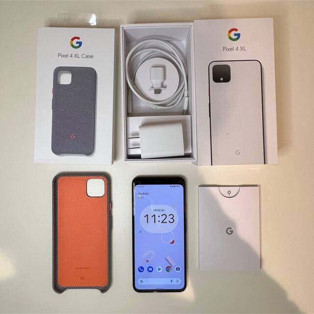 GooglePixel 4XL 64GB White 純正ケース付き