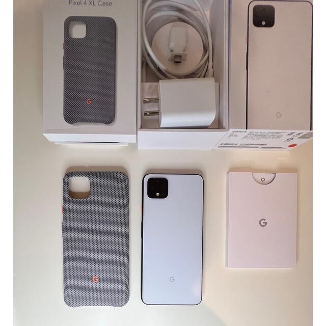 Pixel4 　64GB　Clearly White　純正ケースケース付