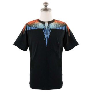 マルセロブロン(MARCELO BURLON)のMARCELO BURLON 半袖Tシャツ ブラック×マルチカラー S(Tシャツ/カットソー(半袖/袖なし))