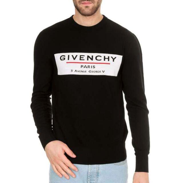 数量限定】 GIVENCHY - 3 GIVENCHY ブラック ロゴ ニット セーター