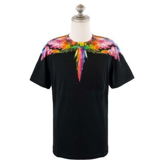 マルセロブロン(MARCELO BURLON)のMARCELO BURLON 半袖Tシャツ ブラック×マルチカラー S(Tシャツ/カットソー(半袖/袖なし))