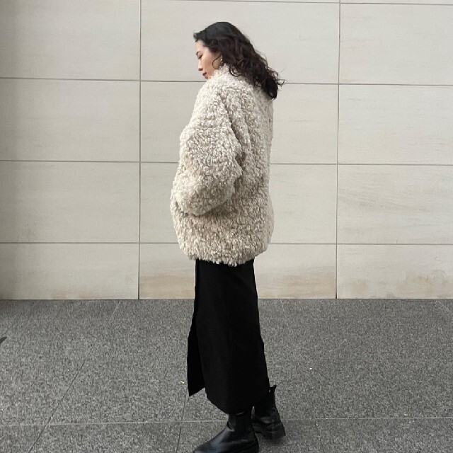 CLANE CURL FUR SHORT COATの通販 by はぴ｜ラクマ