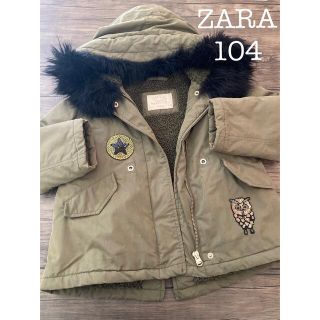 ザラキッズ(ZARA KIDS)のZARAモッズコート　カーキアウター(ジャケット/上着)