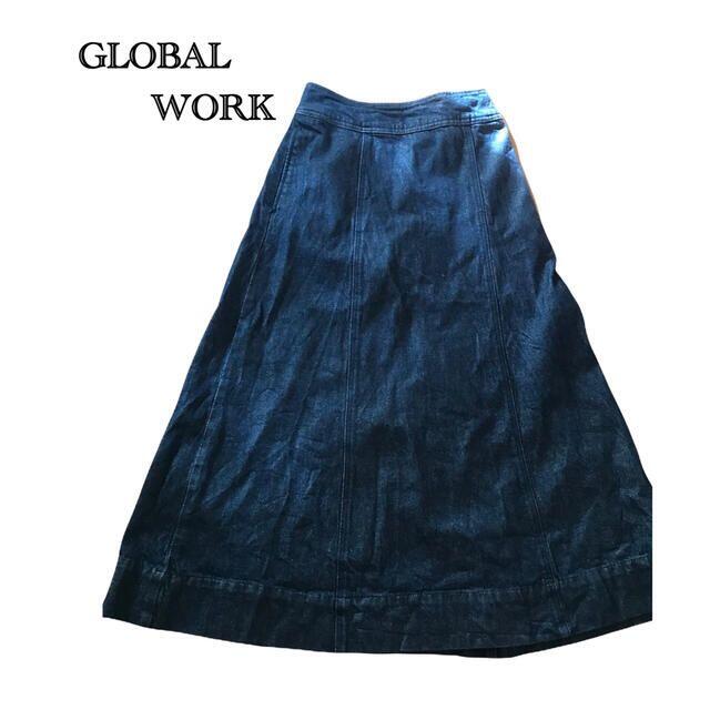 GLOBAL WORK(グローバルワーク)のGLOBAL WORK デニム　ロングスカート　美品 レディースのスカート(ロングスカート)の商品写真
