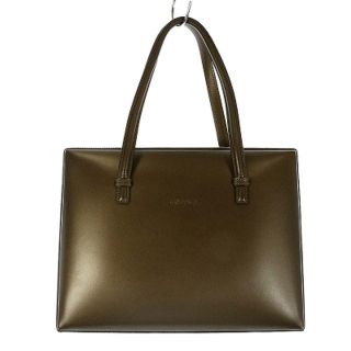 ロエベ(LOEWE)のロエベ LOEWE がま口ハンドバッグ トートバッグ レザー 牛革 茶(トートバッグ)