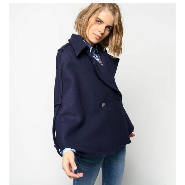 PINKO(ピンコ)の良品【PINKO】コート ピーコート ポンチョ マント ケープ <NAVY> レディースのジャケット/アウター(ポンチョ)の商品写真