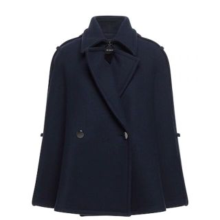 ピンコ(PINKO)の良品【PINKO】コート ピーコート ポンチョ マント ケープ <NAVY>(ポンチョ)