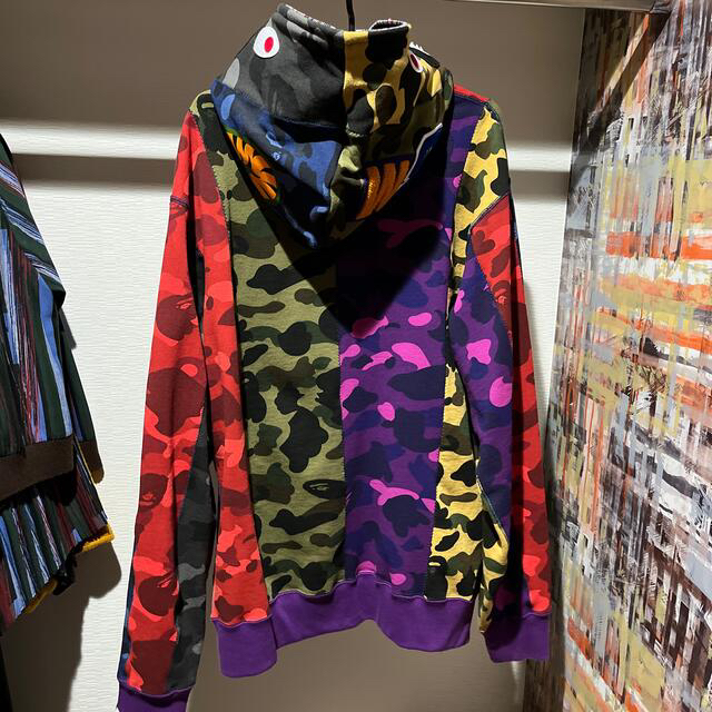 BAPE シャークパーカー　マルチカラー