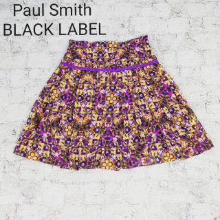 Paul Smith BLACK LABEL フラワープリントシフォンスカート(ひざ丈スカート)