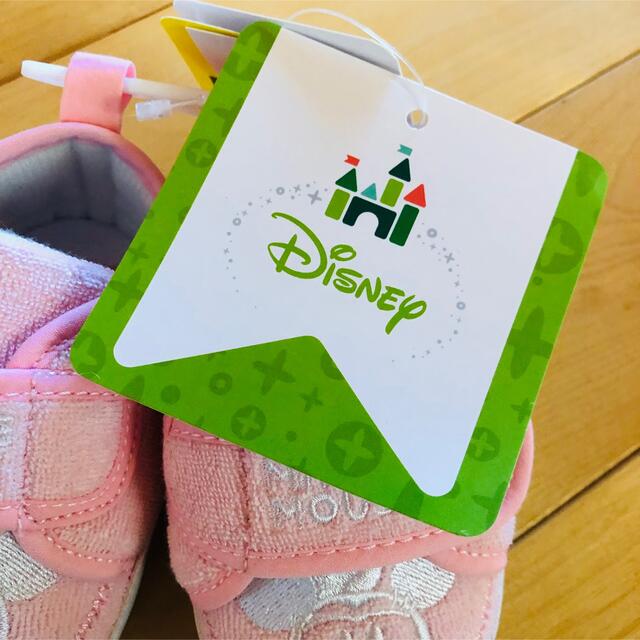 Disney(ディズニー)のミッキー　ファーストシューズ　11.5cm ピンク色　新品 キッズ/ベビー/マタニティのベビー靴/シューズ(~14cm)(その他)の商品写真