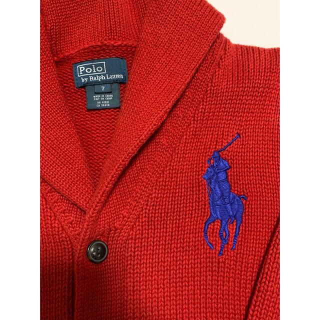 POLO RALPH LAUREN(ポロラルフローレン)のポロラルフローレン  ブルゾン　アウター　カーディガン　120 7 ビックポニー キッズ/ベビー/マタニティのキッズ服男の子用(90cm~)(ジャケット/上着)の商品写真