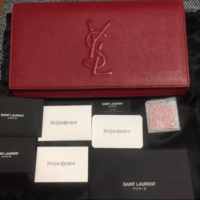 Yves Saint Laurent Beaute - ysl クラッチバッグ 赤 確実正規品 新品