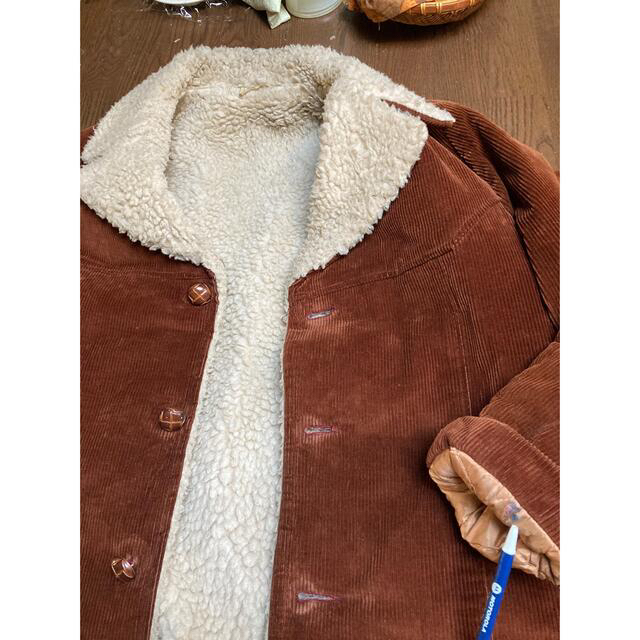 VINTAGE corduroy boa JACKET