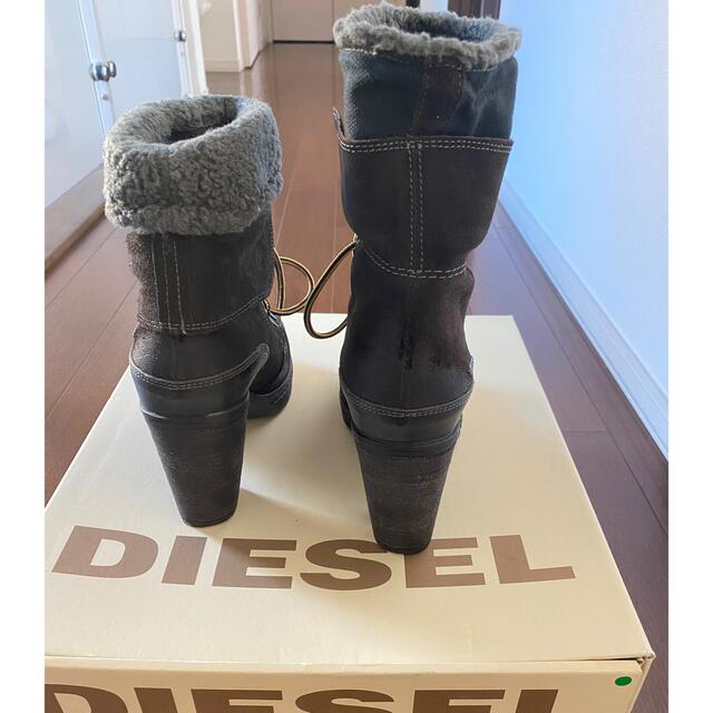 DIESEL ボアショートブーツ ヒール 24cm送料手数料を考えてのお値段