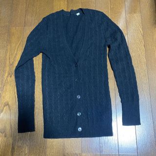 ユニクロ(UNIQLO)のユニクロ　カシミヤ　カーディガン　黒(カーディガン)