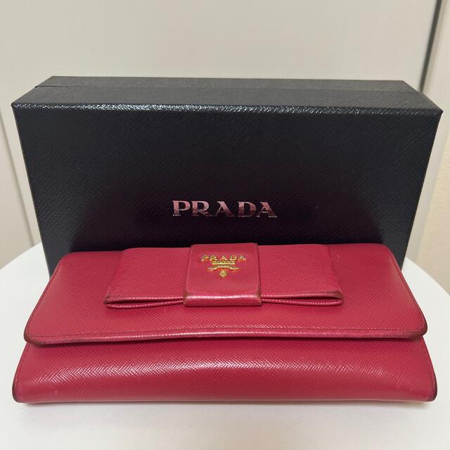 PRADA(プラダ)のプラダ PRADA ＊ 長財布 ピンク リボン 財布  メンズのファッション小物(長財布)の商品写真