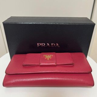 プラダ(PRADA)のプラダ PRADA ＊ 長財布 ピンク リボン 財布 (長財布)