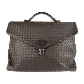 ボッテガヴェネタ(Bottega Veneta)のBOTTEGAVENETA ボッテガヴェネタ イントレチャート  ビジネスバッグ 122139 レザー   ダークブラウン   ブリーフケース 書類カバン ハンドバッグ フラップ 【本物保証】(ビジネスバッグ)