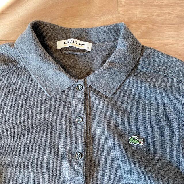 LACOSTE(ラコステ)の美品★ラコステ LACOSTE★ 長袖　ポロシャツ　ポロワンピース レディースのワンピース(ひざ丈ワンピース)の商品写真