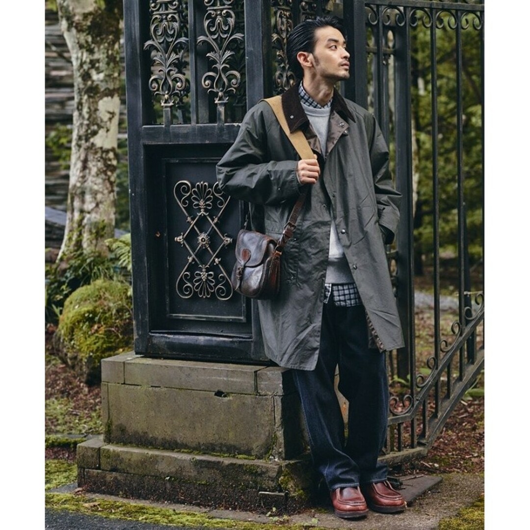 Barbour(バーブァー)の新品■21AW キャプテンサンシャイン×バブアー 別注 3/4 コート オリーブ メンズのジャケット/アウター(ステンカラーコート)の商品写真