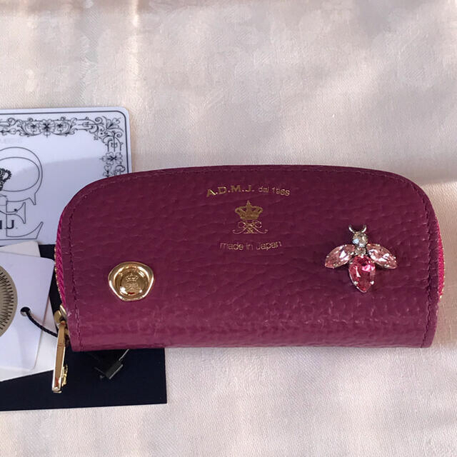 A.D.M.J. - 【美品】ADMJ スワロフスキー Bee 牛革シュリンク型押し