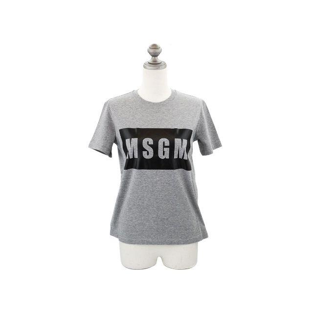 MSGM エムエスジーエム ロゴプリント Tシャツ MDM95  グレー XS