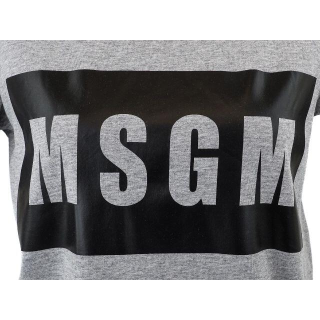 MSGM(エムエスジイエム)のMSGM エムエスジーエム ロゴプリント Tシャツ MDM95  グレー XS レディースのトップス(Tシャツ(半袖/袖なし))の商品写真