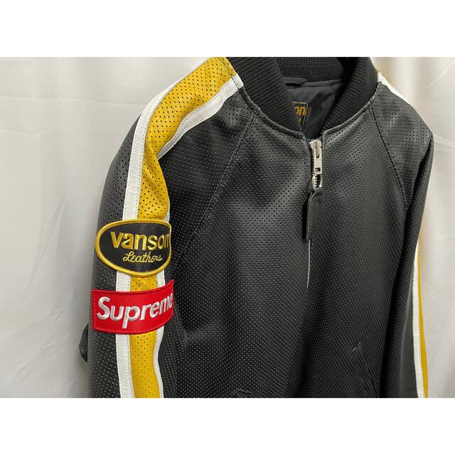 Supreme(シュプリーム)のシュプリーム vanson LeathersBomberJacket ブラックL メンズのジャケット/アウター(レザージャケット)の商品写真