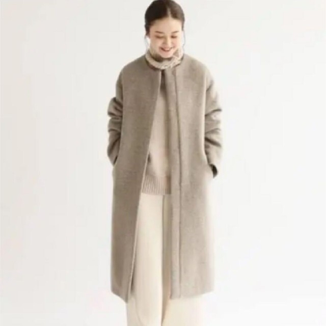IENA - IENAイエナ ラムウールノーカラーロングコートの通販 by
