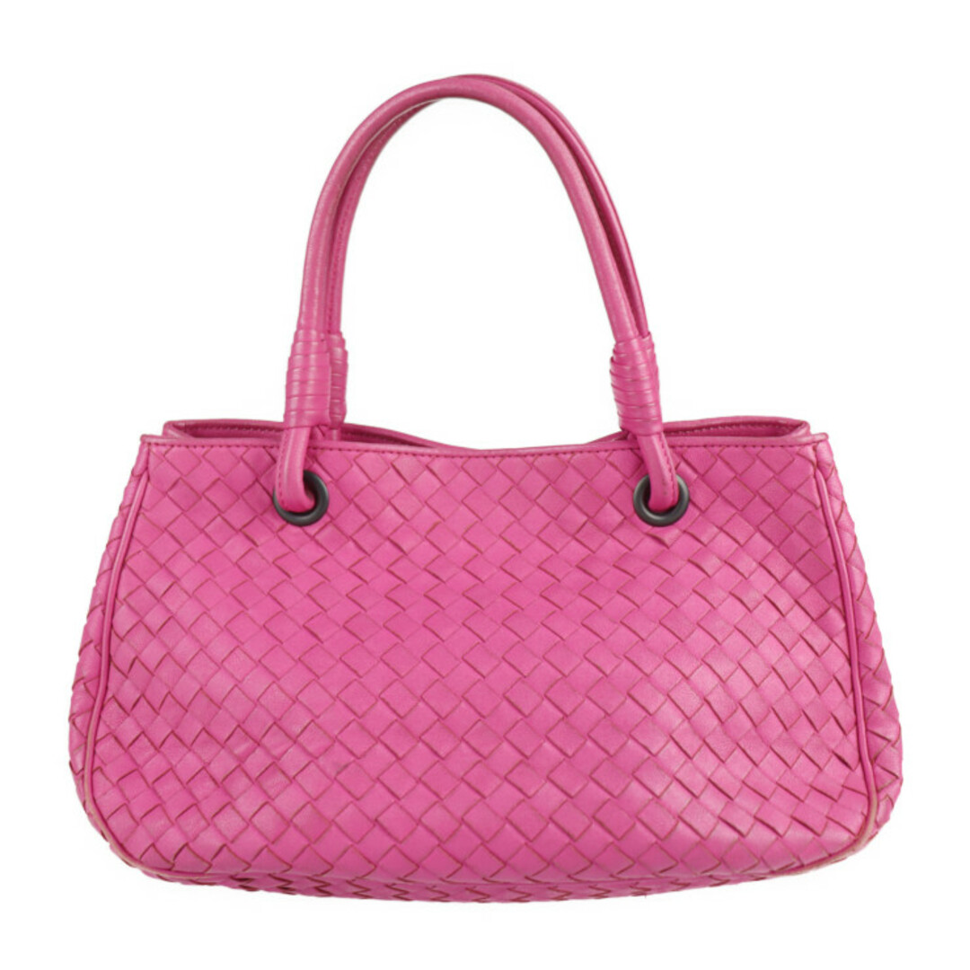 Bottega Veneta(ボッテガヴェネタ)のBOTTEGAVENETA ボッテガヴェネタ イントレチャート サッチェル ハンドバッグ 148323 レザー   ピンク    【本物保証】 レディースのバッグ(ハンドバッグ)の商品写真